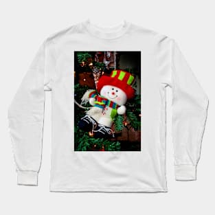 Snowman Christmas Xmas Tree Decoration Long Sleeve T-Shirt